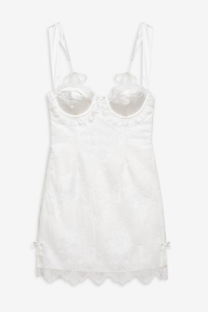 For Love and Lemons - Allira Lace Mini Dress - White