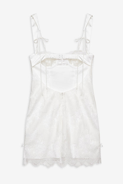 For Love and Lemons - Allira Lace Mini Dress - White
