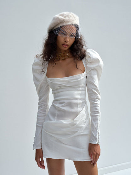 For Love and Lemons - Etta Mini Dress - White