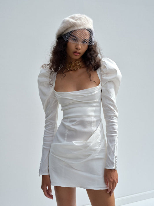 For Love and Lemons - Etta Mini Dress - White