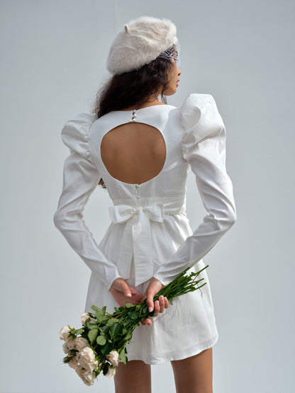 For Love and Lemons - Etta Mini Dress - White