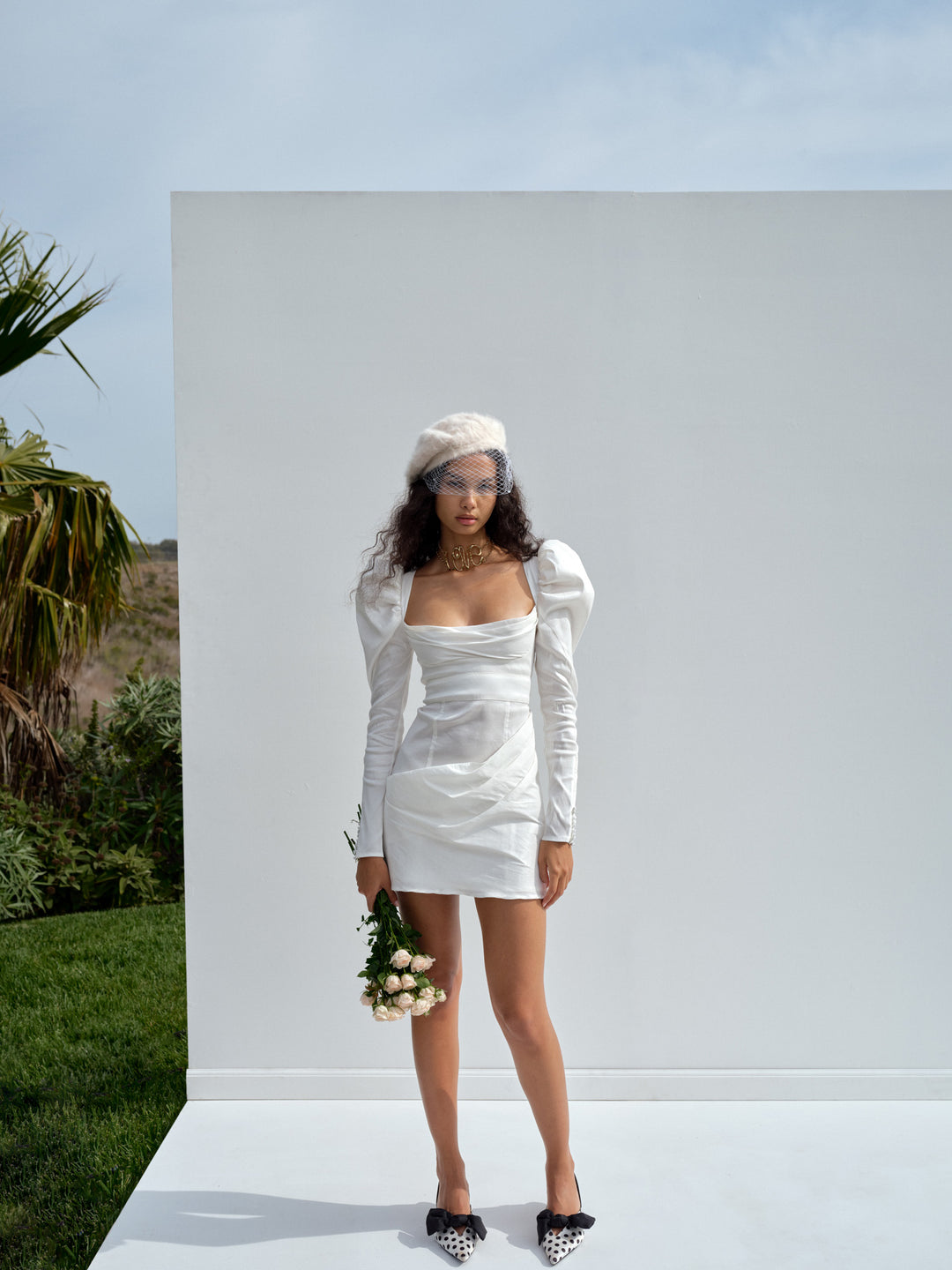For Love and Lemons - Etta Mini Dress - White