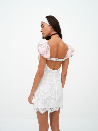 For Love and Lemons - London Mini Dress - White