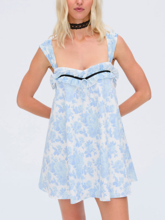 For Love and Lemons - Oliver Mini Dress - Blue