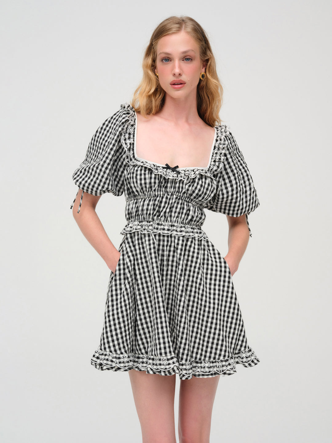 For Love and Lemons - Jackson Mini Dress - Black Gingham