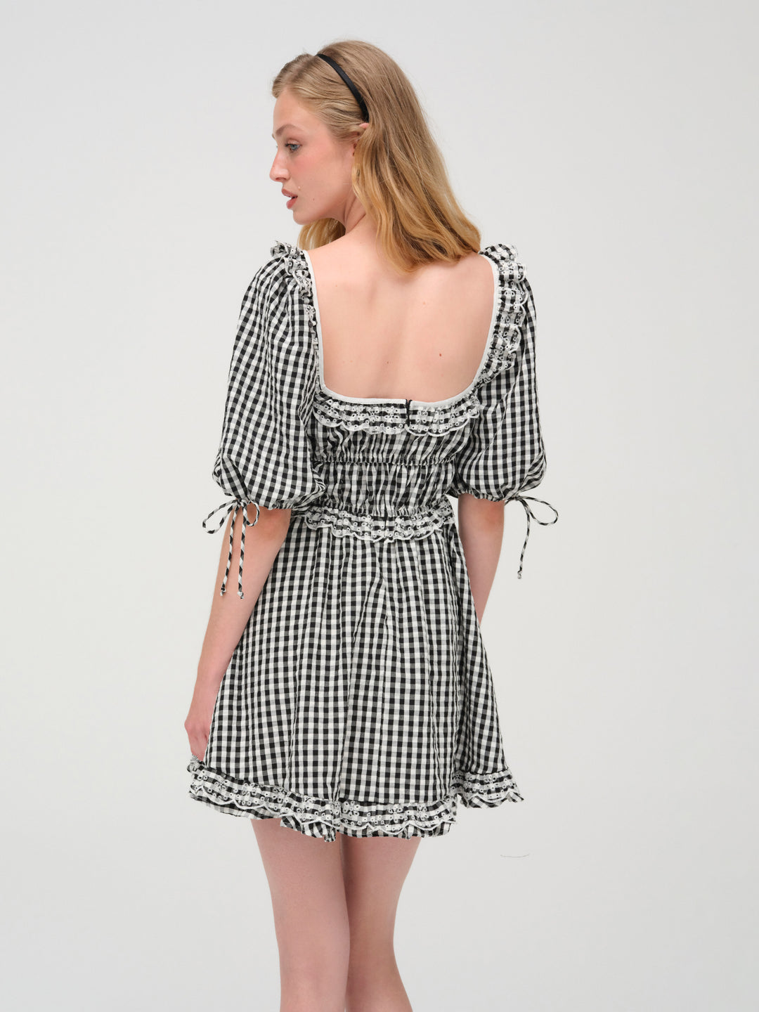 For Love and Lemons - Jackson Mini Dress - Black Gingham