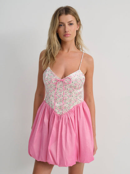 For Love and Lemons - Berry Bud Bubble Mini Dress - Pink