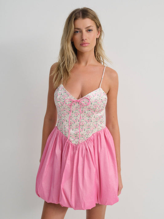 For Love and Lemons - Berry Bud Bubble Mini Dress - Pink