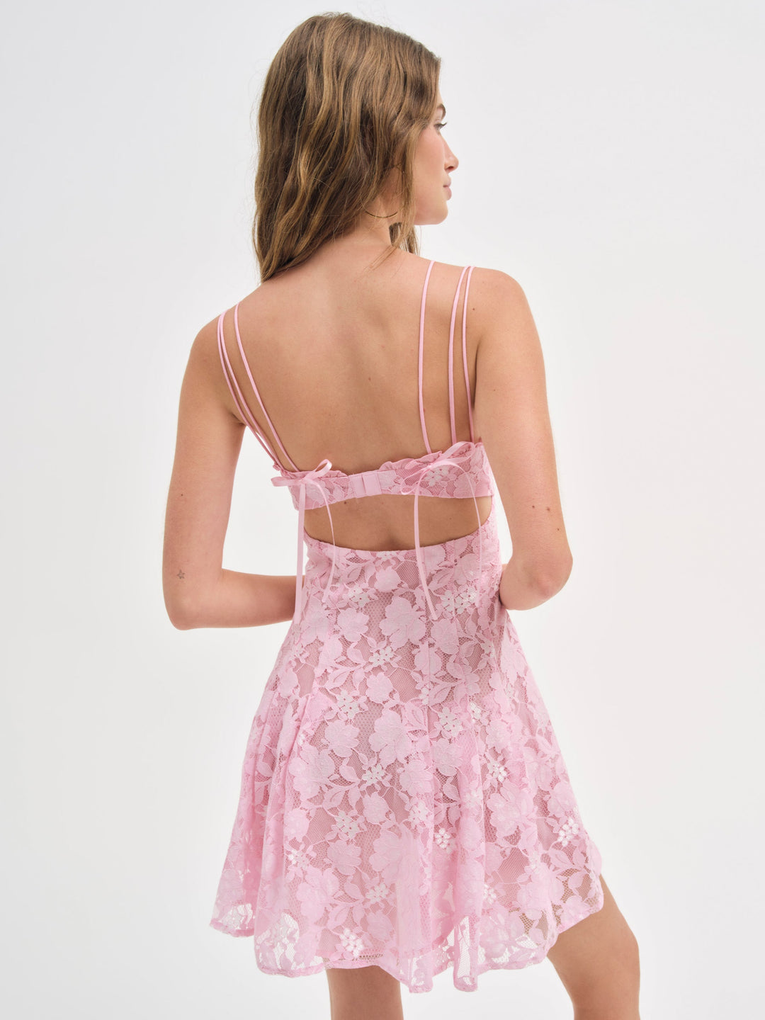 For Love and Lemons - Kate Mini Dress - Pink