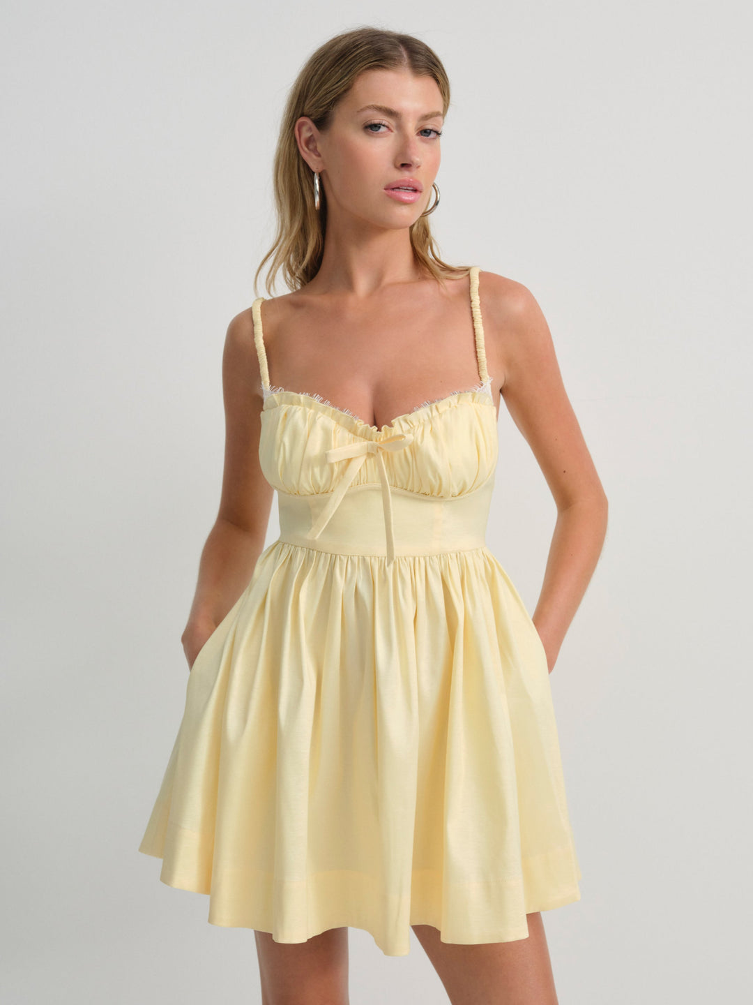 For Love and Lemons - Doris Mini Dress - Yellow