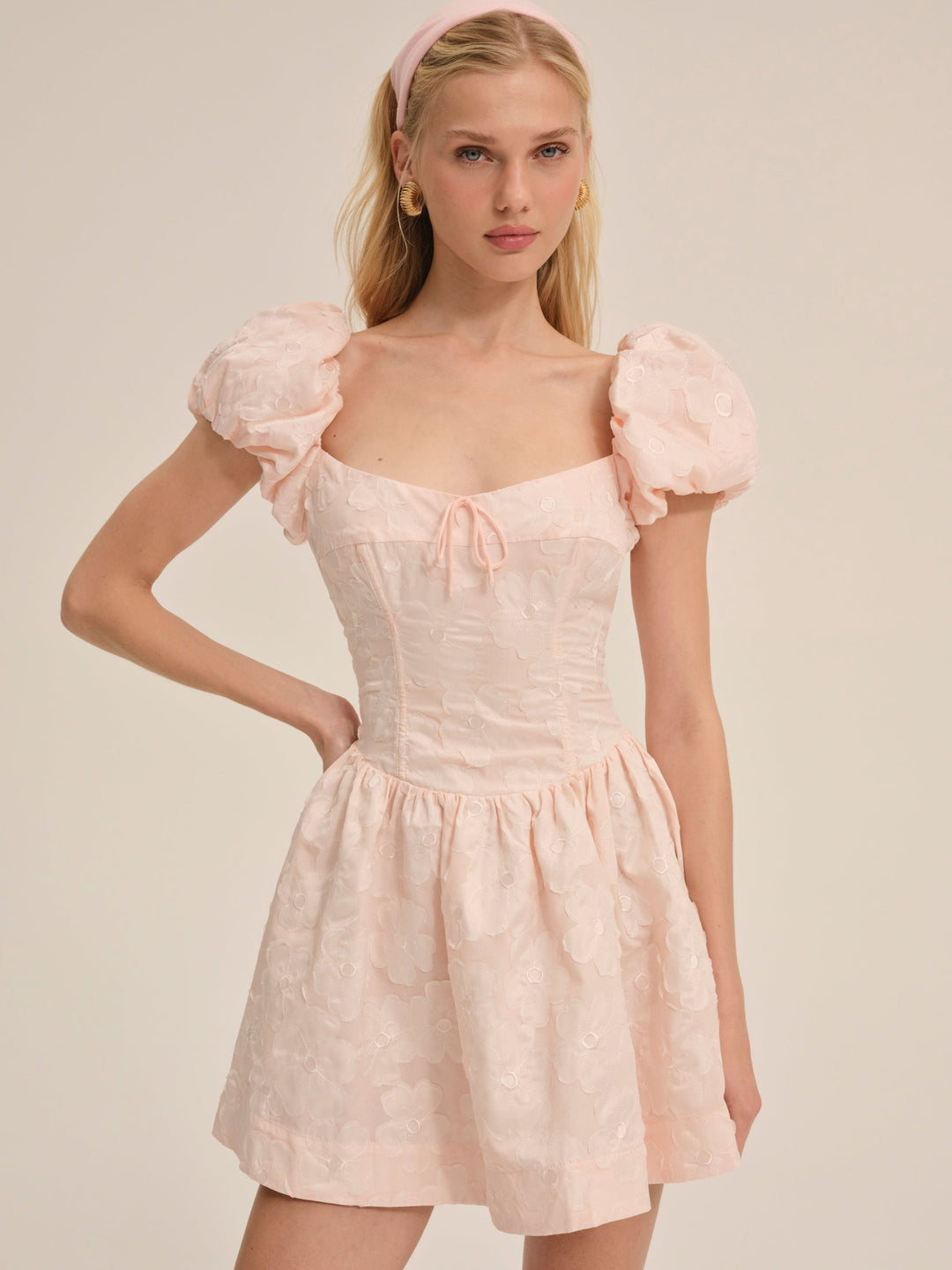 For Love and Lemons - Florence Mini Dress - Peach