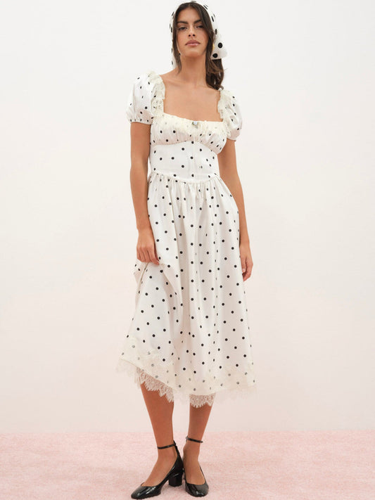 For Love and Lemons - Ines Midi Dress - Cream