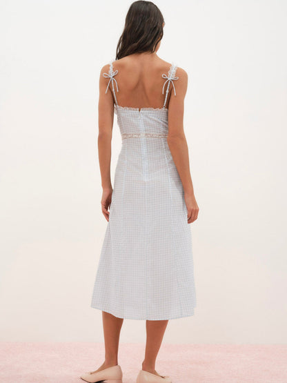 For Love and Lemons - Bluebell Gingham Midi Dress - Blue