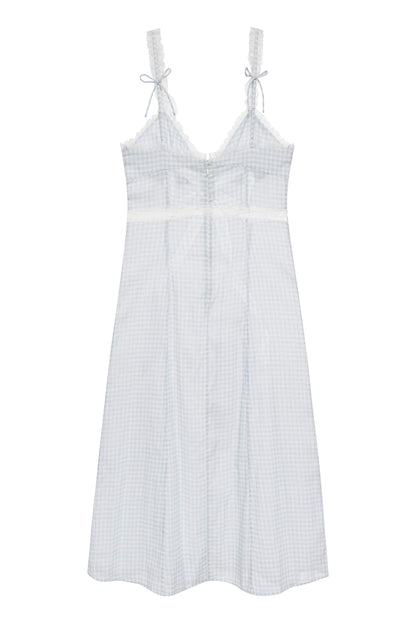 For Love and Lemons - Bluebell Gingham Midi Dress - Blue