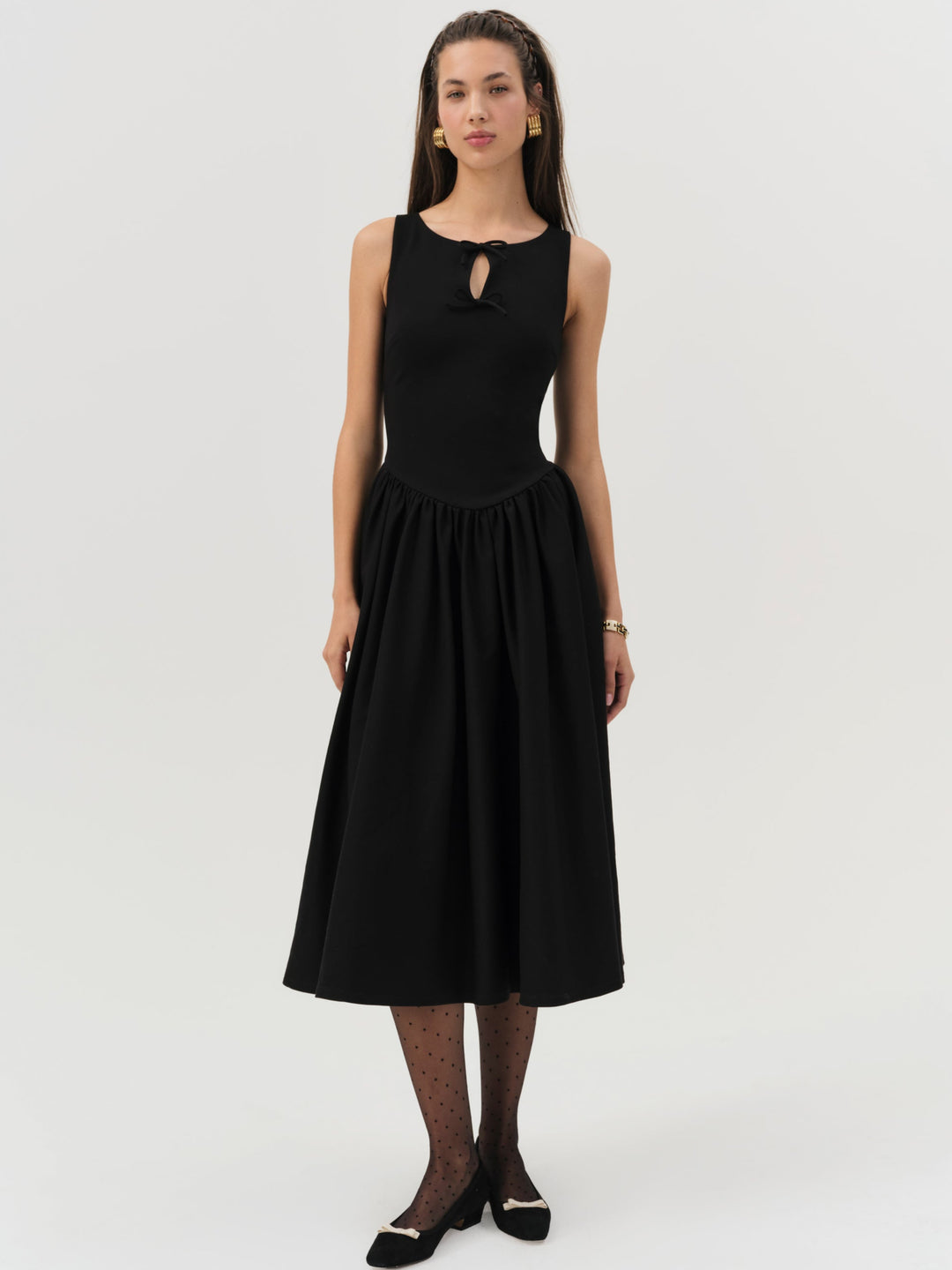 For Love and Lemons Anika Midi Dress - Black