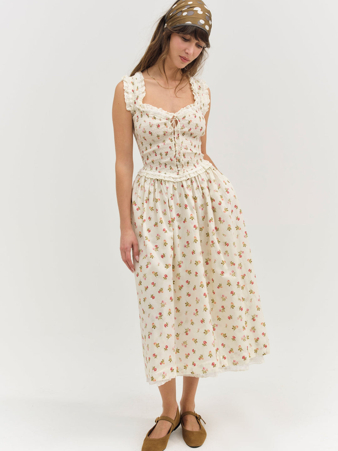 For Love and Lemons - Morgan Midi Dress - White