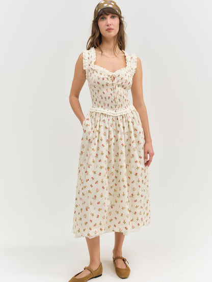 For Love and Lemons - Morgan Midi Dress - White