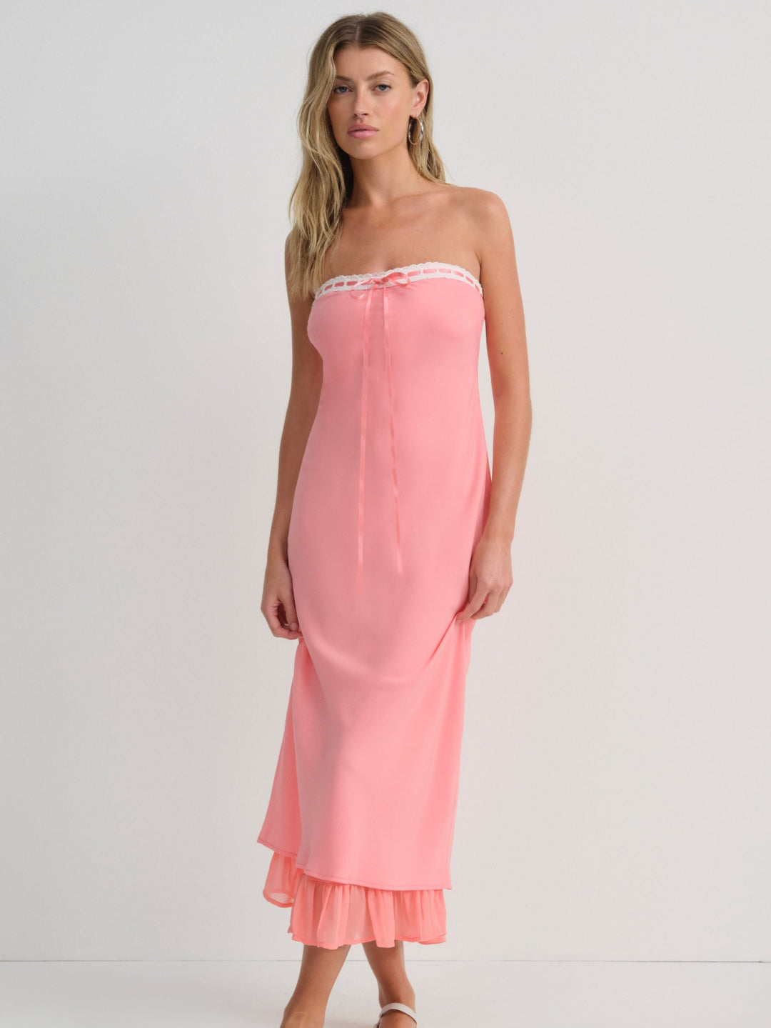 For Love and Lemons - Daisy Mae Midi Dress - Coral