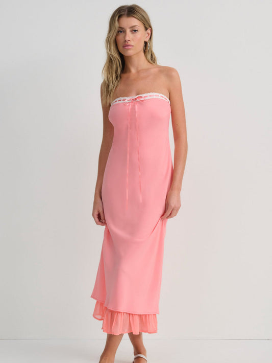 For Love and Lemons - Daisy Mae Midi Dress - Coral