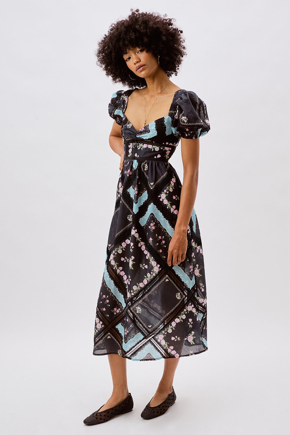 For Love and Lemons - Margaret Midi Dress - Black