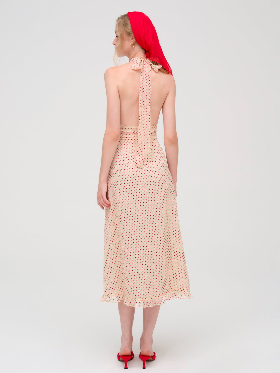 For Love and Lemons - Love Dot Midi Dress - Cream