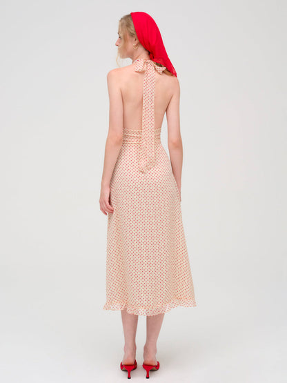 For Love and Lemons - Love Dot Midi Dress - Cream