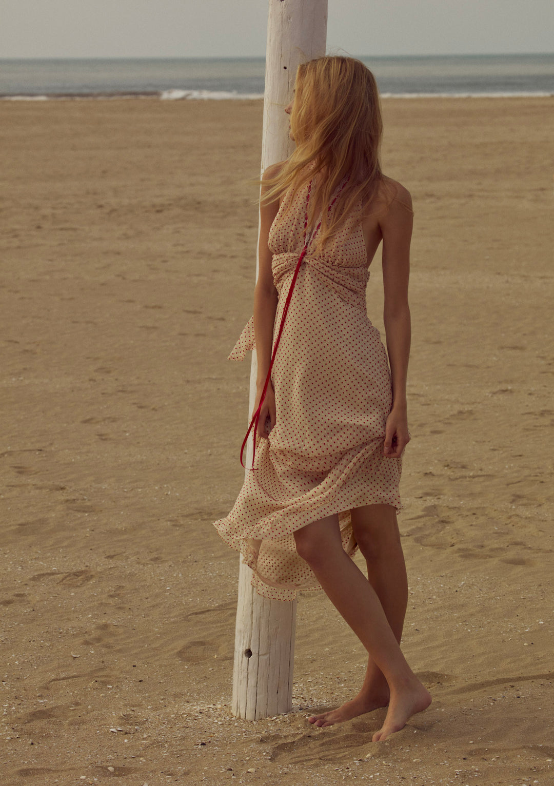 For Love and Lemons - Love Dot Midi Dress - Cream
