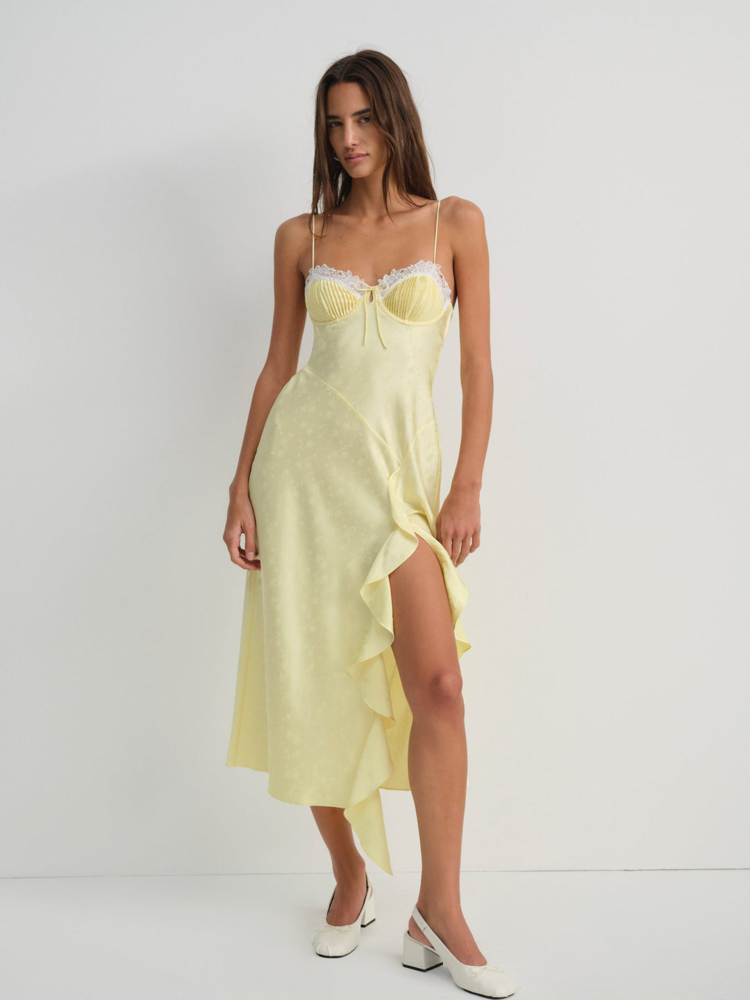 For Love and Lemons - Chania Midi Dress - Yellow