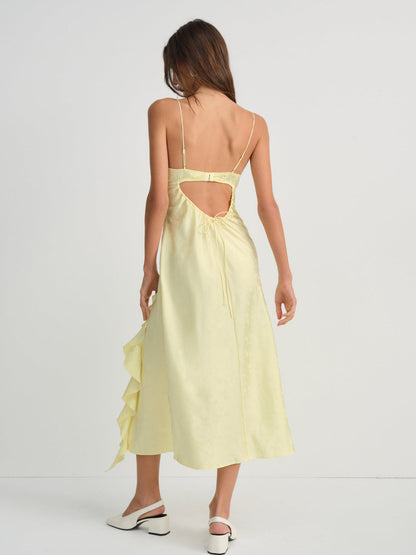 For Love and Lemons - Chania Midi Dress - Yellow