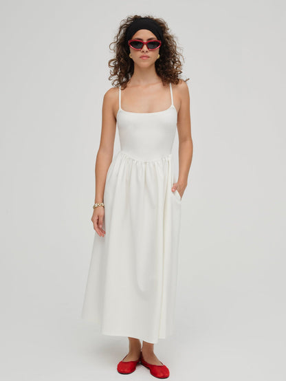 For Love and Lemons - Wilhelmina Midi Dress - Cream