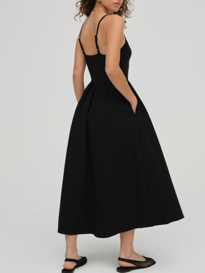 For Love and Lemons - Wilhelmina Midi Dress - Black