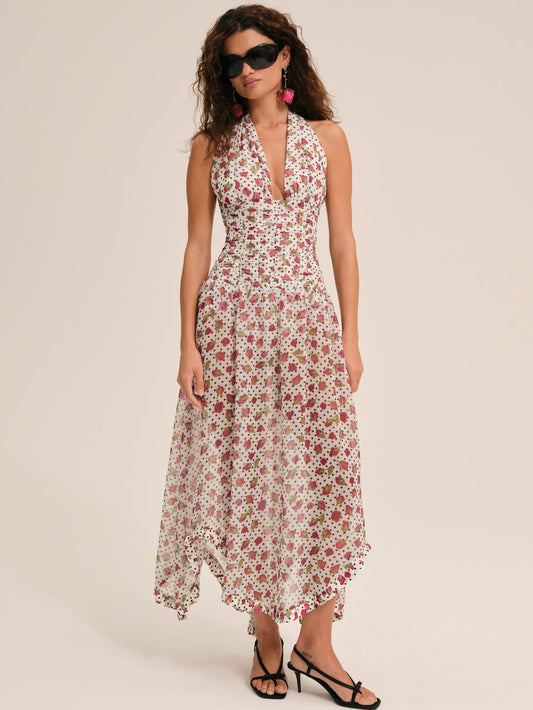 For Love and Lemons - Betty Bud Maxi Dress - White