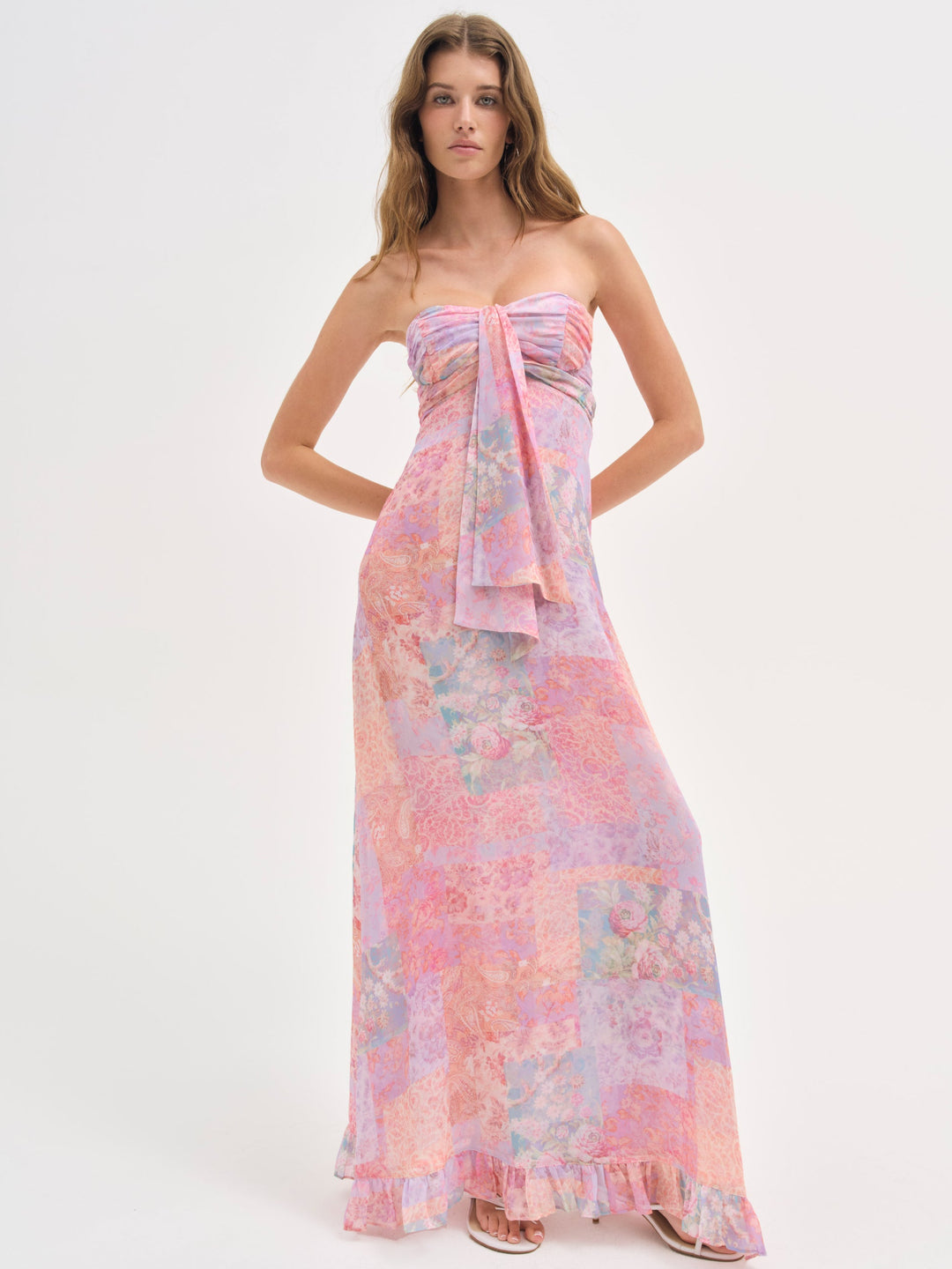 For Love and Lemons - Teagan Maxi Dress - Pink