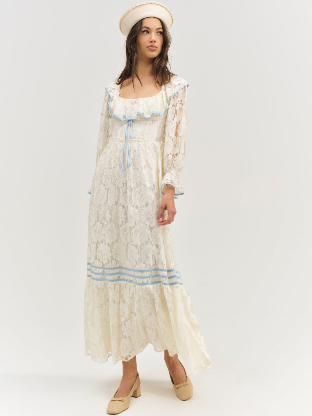 For Love and Lemons - Severine Maxi Dress - Cream