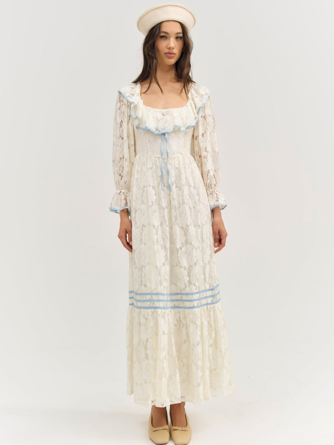 For Love and Lemons - Severine Maxi Dress - Cream