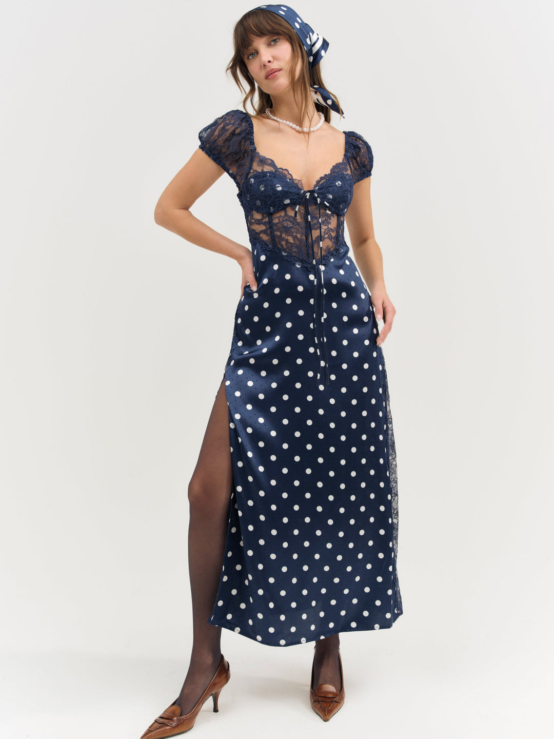 For Love and Lemons - Casey Maxi Dress - Navy
