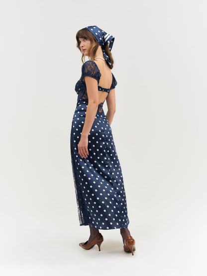 For Love and Lemons - Casey Maxi Dress - Navy