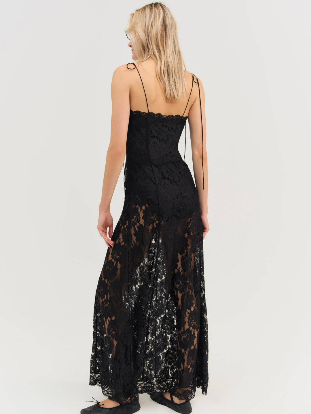 For Love and Lemons - Claudia Rose Lace Maxi Dress - Black