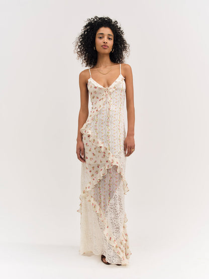 For Love and Lemons - Josalyn Maxi Dress - Cream