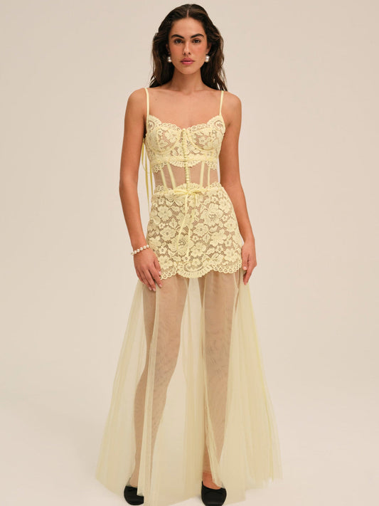 For Love and Lemons - Viola Gown - Yellow