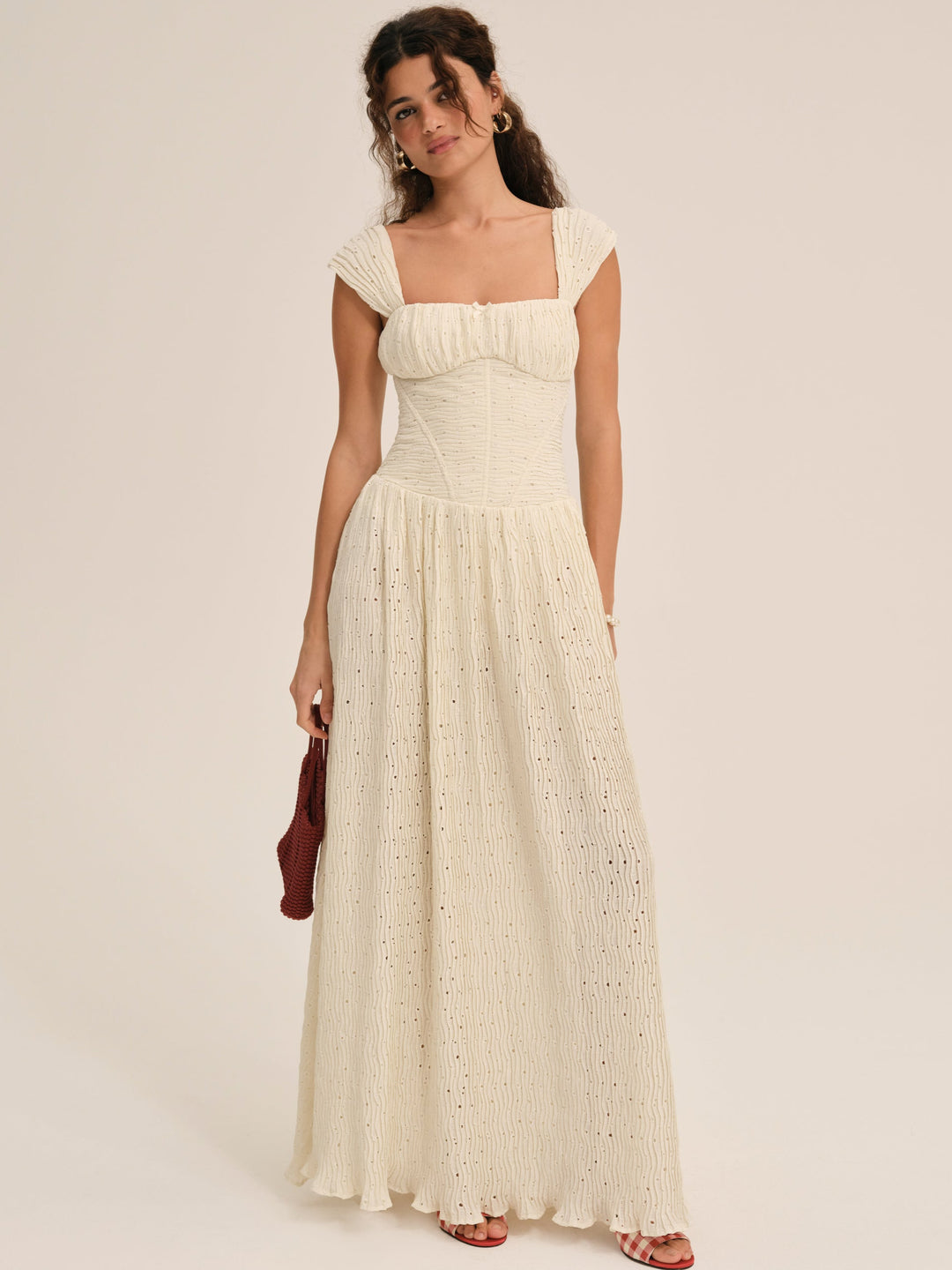 For Love and Lemons - Erika Bustier Maxi Dress - Natural