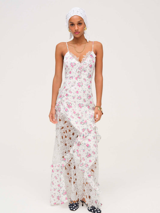 For Love and Lemons - Josalyn Maxi Dress - White