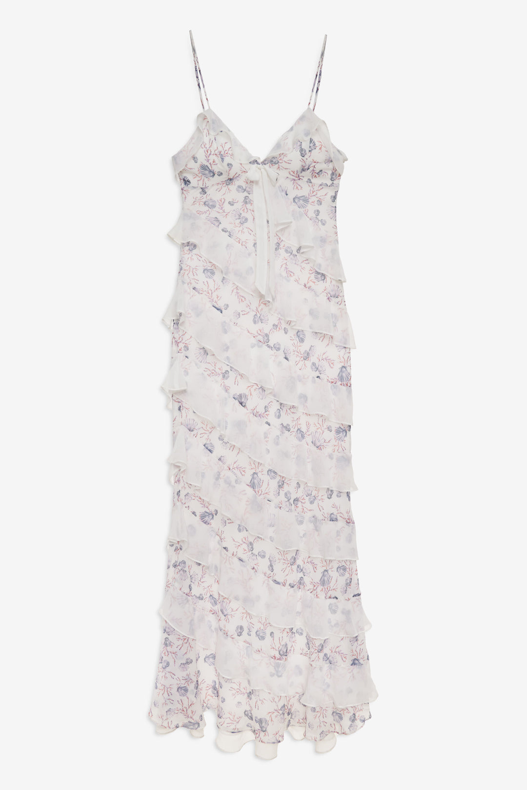 For Love and Lemons - Debby Ruffled Maxi Dress - White