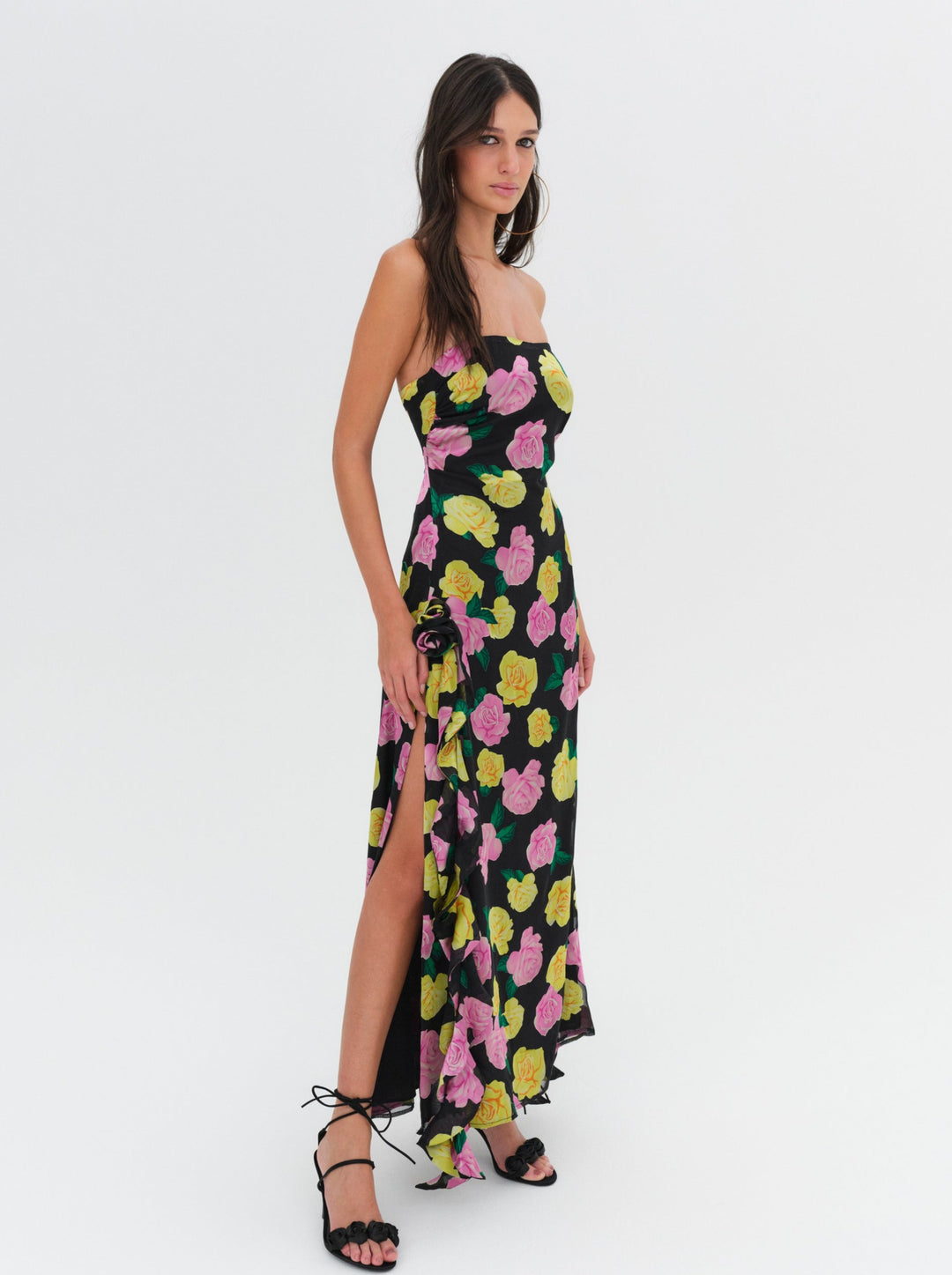 For Love and Lemons - Madison Strapless Maxi Dress - Black