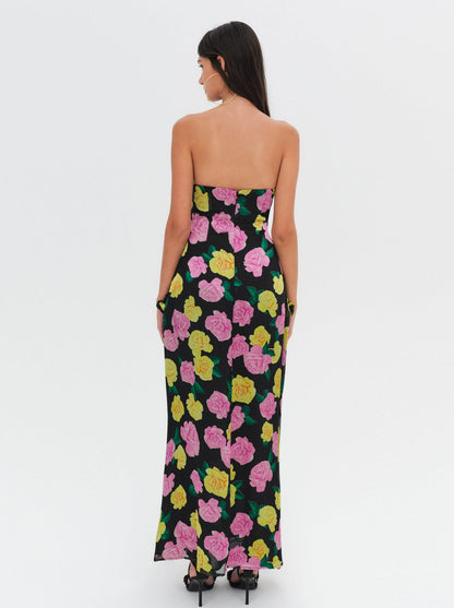 For Love and Lemons - Madison Strapless Maxi Dress - Black